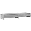 Monitor Stand - vidaXL - 100x27x15 Cm - Engineered Wood - 2 Drawers - Sonoma Grey