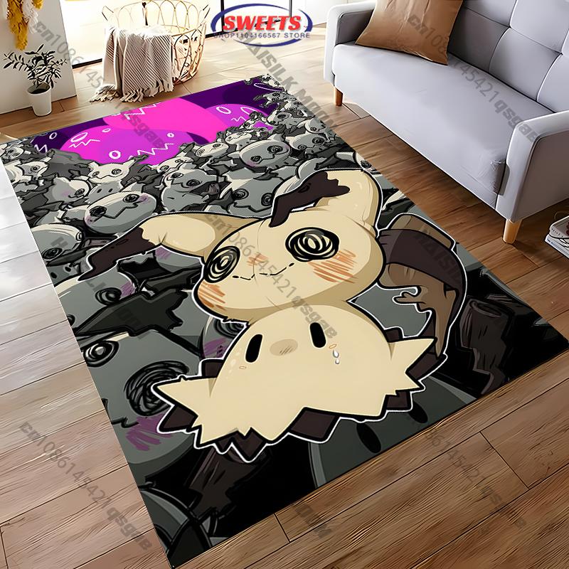 

1PC Pokemon Theme Carpet with Mimikyu Print, Rugs for Living Rooms Bedroom Entrance Door Decor Mat, Great Gift,Next Day Shipping 40x60cm