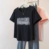 T-shirt for Women Summer Large Size T-shirt Soft Loose Printed Casual Comfortable Pullover T-shirt Top