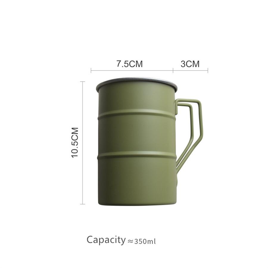 Outdoor 304 Stainless Steel Marco Mug Mug Industrial Style Retro Old Creative Coffee Camping Picnic Beer Mugs