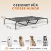 Outdoor Dog Bed, Elevated Dog Bed for Large Dogs, with Washable Mesh Steel Frame, 152 X 94 X 23 Cm, Grey