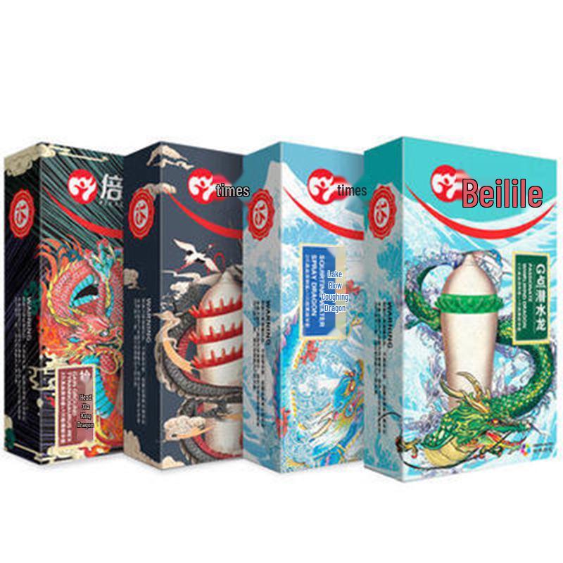 Beilile Ultra-Thin Luminous Vibrating Condoms with Textured G-Spot Design