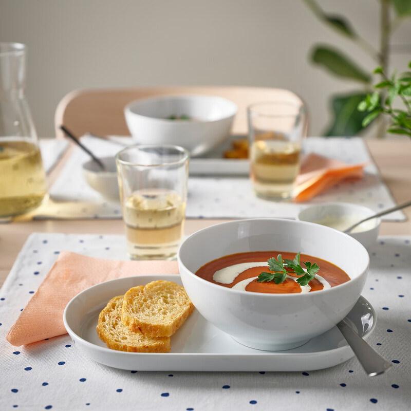 IKEA 365+ White Ceramic Serving Plate