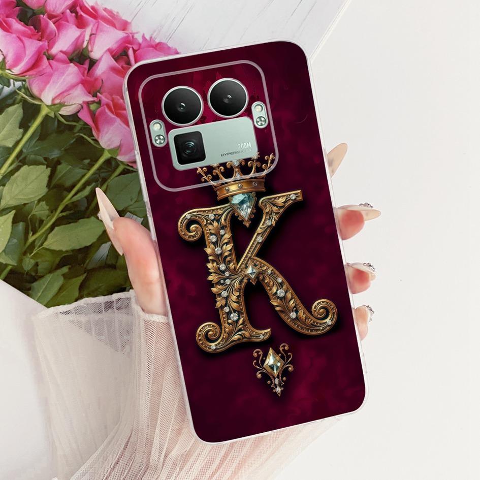 Für Realme GT8 Hülle Realme GT 8 Pro Cover 2025 Mode Buchstaben Krone Capa Weicher Silikon Stoßfänger Für Realme GT8 Pro RMX5210 Fundas