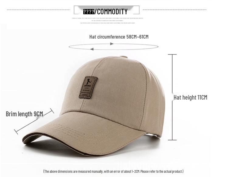 Classic Canvas Inscription Baseball Cap - Spring/Autumn Outdoor Sunshade