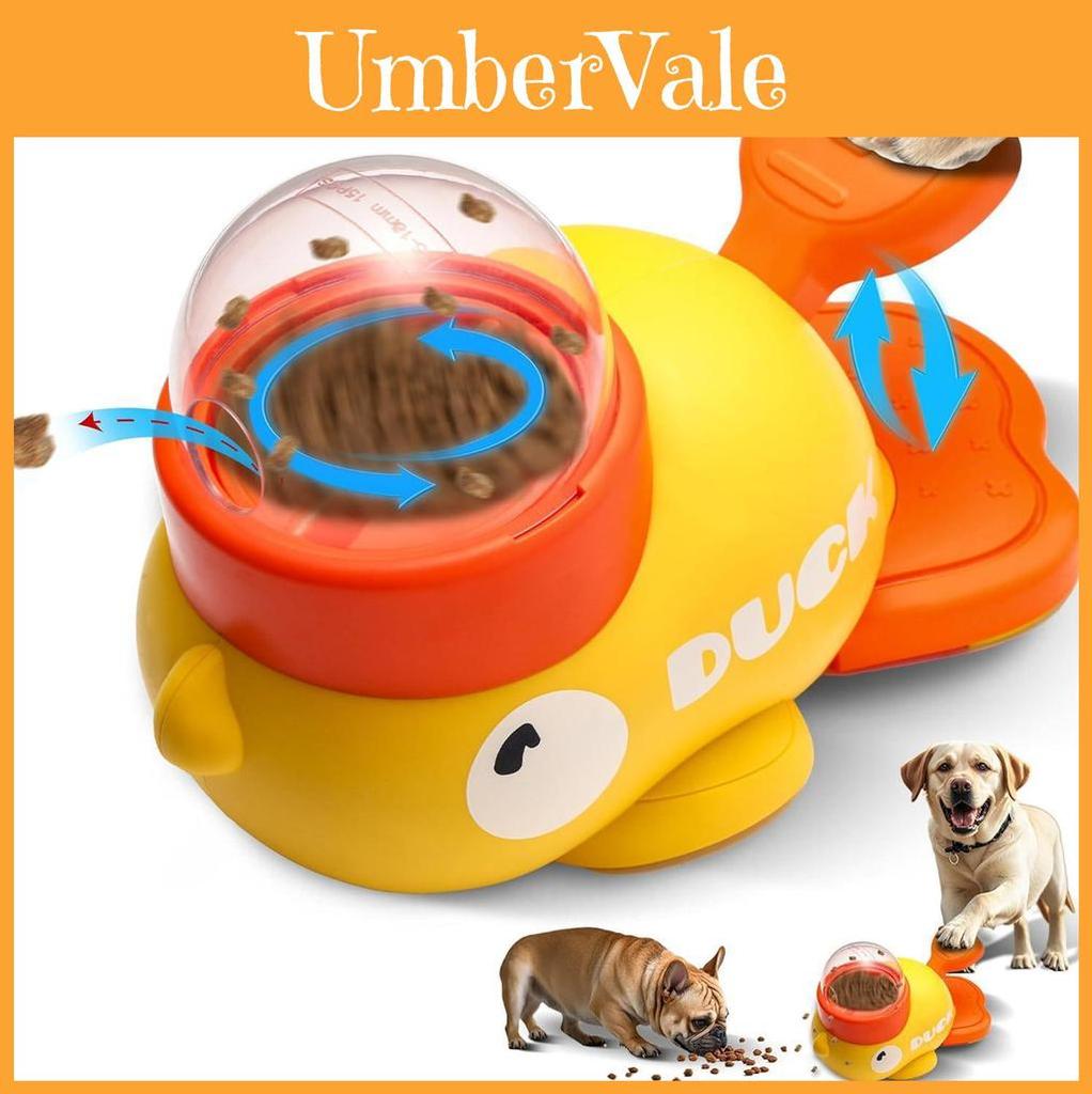 Small Yellow Duck Pet Interactive Toy Feeder For Cats And Dogs