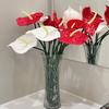 26" Real Touch Anthuriums Plant Artificial Tropical Flower with Long Stem Faux Floral Arrangement for DIY Vase Table Centerpiece Home Office Wedding