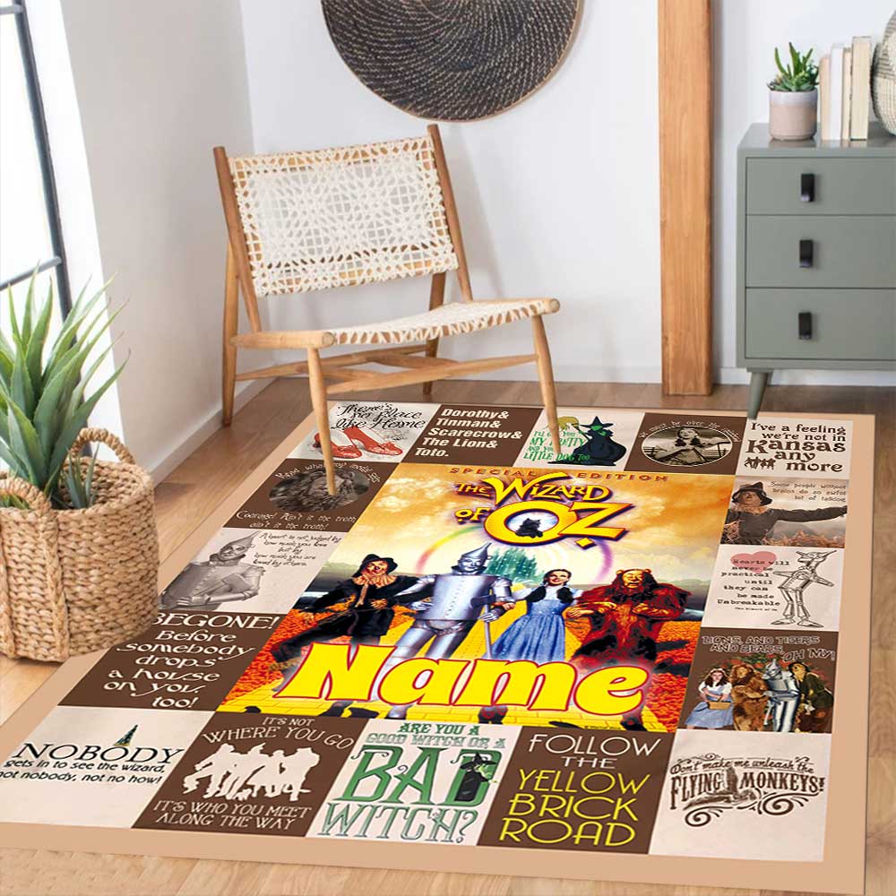 Warnermedia (2) Customize your name rug, office chair cushion, home bedroom living room gift.