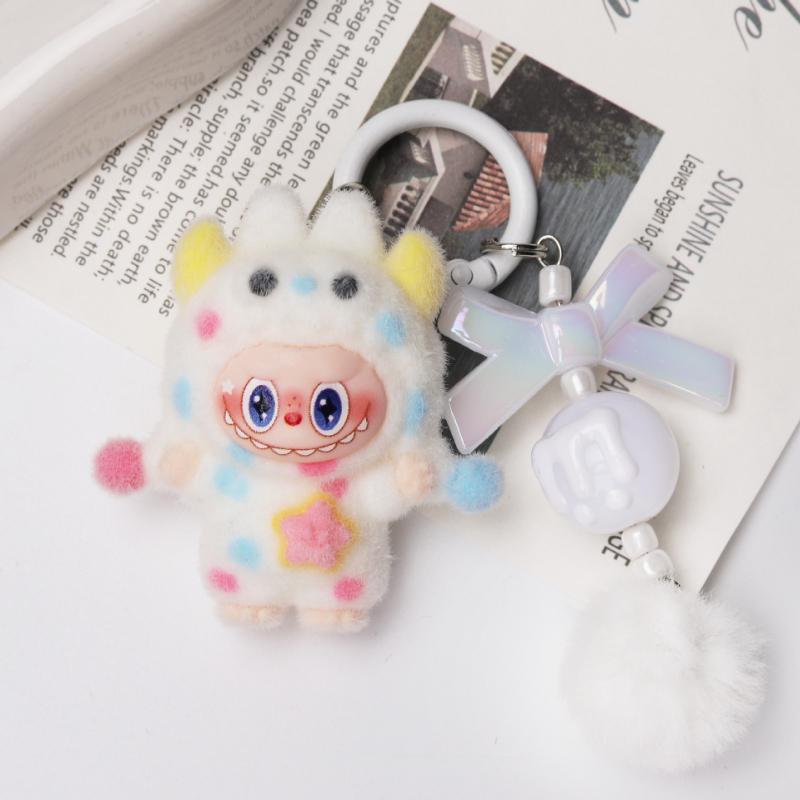 Nouveau Pendentif Cape en Peluche Sac Mignon Dessin Animé Pendentif Poupée LABUBU Porte-clés Cadeau