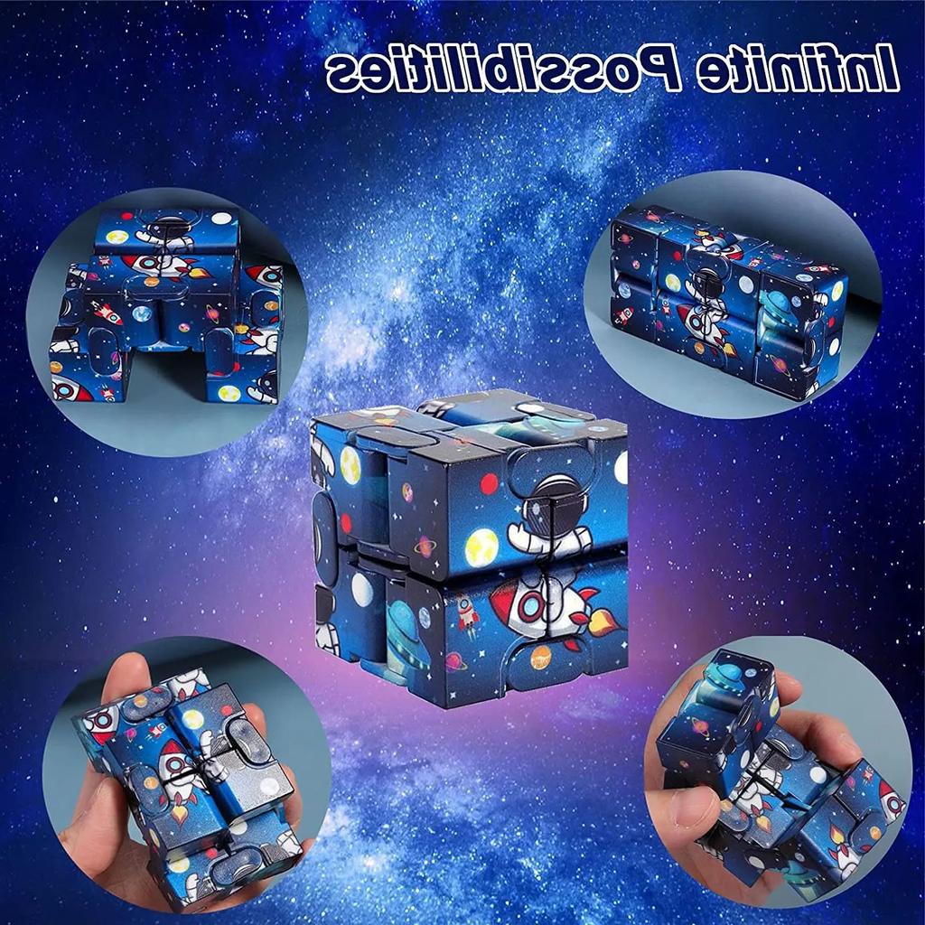 Infinite Flip Magic Cube Starry Sky Puzzle Toy Four Corner Maze Toy for Children and Adults, Stress Relieving and Relaxing