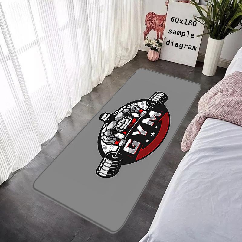 Floor Mat GYM Exercise Time Non-slip Foot Rug for Entryway Hallway Carpet Kitchen Water Adsorbed Rugs Bedside Mats Home Decor