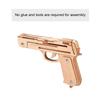 Drewniany pistolet na gumki 3D Puzzle Zabawka DIY Ręcznie Robiony Model Zestaw do Montażu Woodcraft dla Dzieci