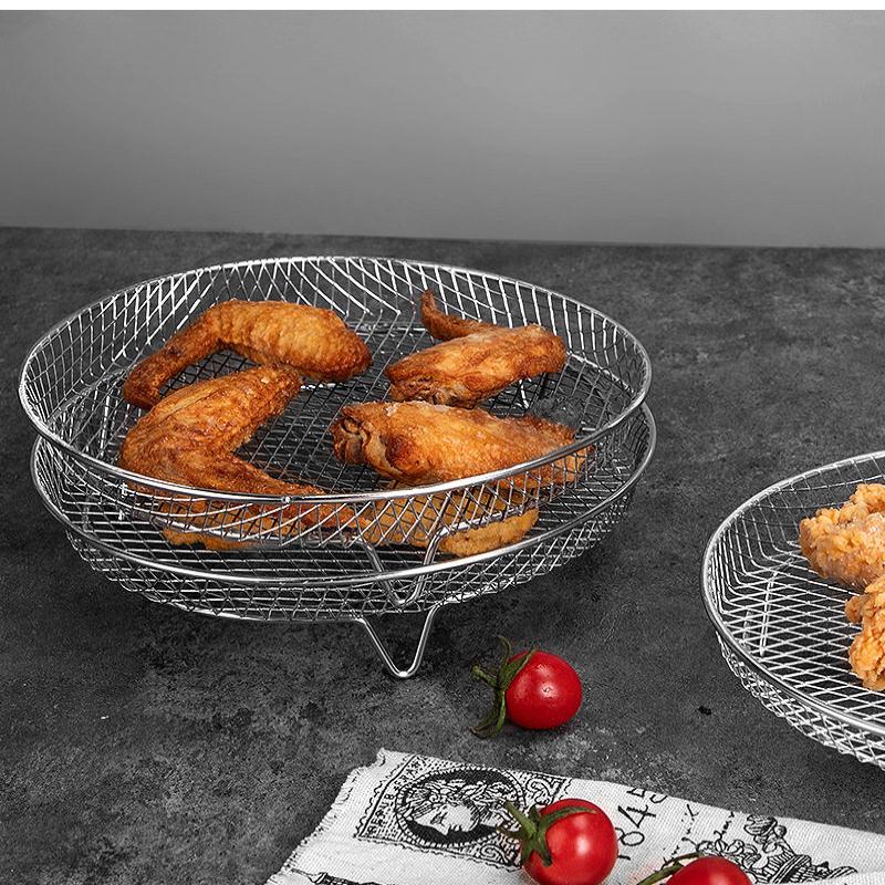 Air Fryer Grille Suitable For Air Fryers Oven Grill Stainless Steel Stackable Grill Kitchen Utensils Cook Multiple Foods