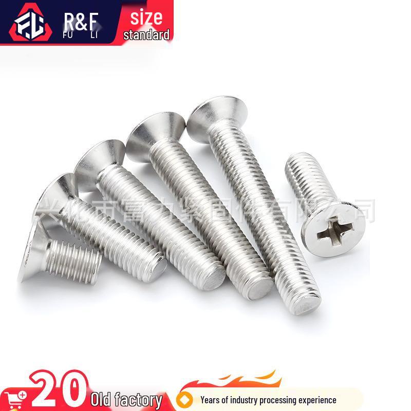 304 Stainless Steel Countersunk Flat Head Screw/Bolt - Available in M2, M3, M4, M5, M6, M8, M10 sizes.