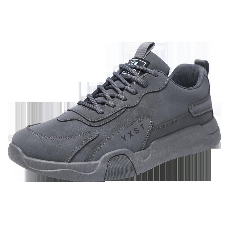 Men's Versatile Leather Lace-up Casual Sneakers - Breathable, Comfortable, Non-slip for Spring & Autumn 2025