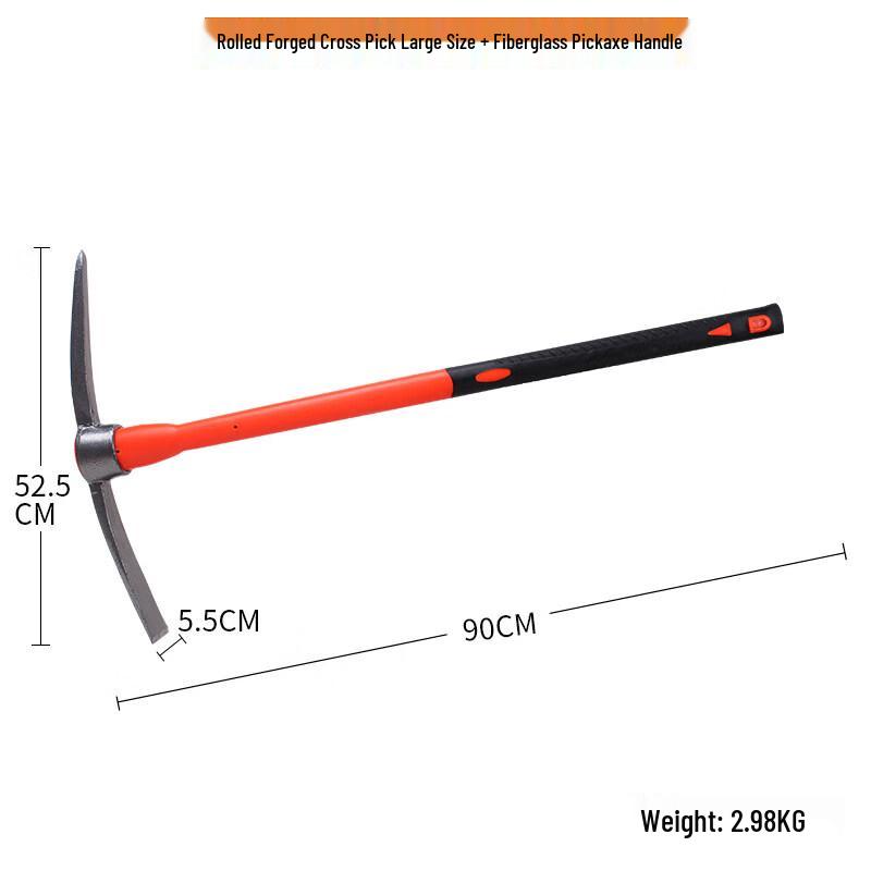 Manganese Steel Pickaxe with Fiber Handle