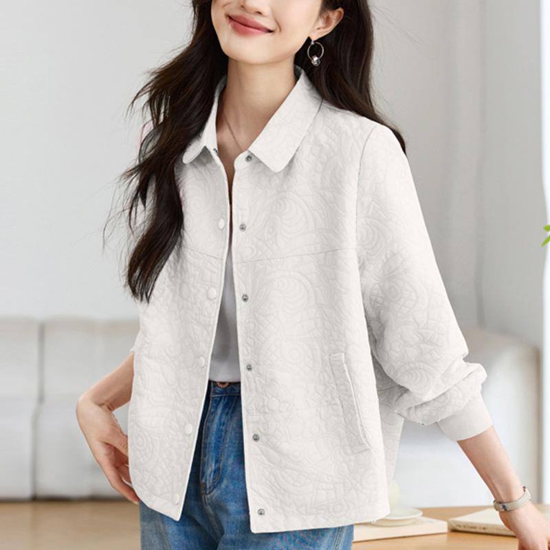 

Mom s Chic Lapel Short Coat for Women: Slim-Fit Petite Korean Style for Middle-Aged Spring & Autumn. XL синій