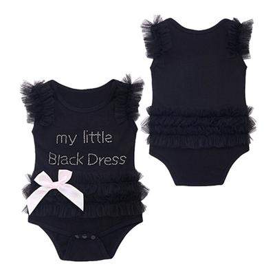 black ruffle onesie