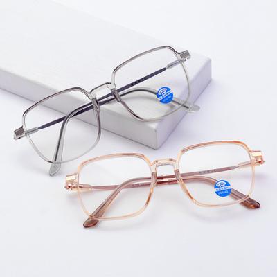 Ultra-Light Anti-Blue Glasses, Women'S Cold Brown Large-Frame Flat Glasses, High-Value And Thin Plain Glasses Frames Can Be Matched With Myopia