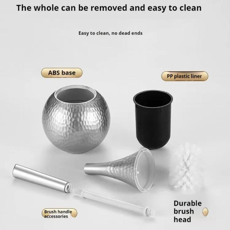 Luxury Retro Gold Toilet Brush Set Replaceable Nylon Soft Bristle Brush Long Handle For WC Bathroom Accessories Cleaning Tools