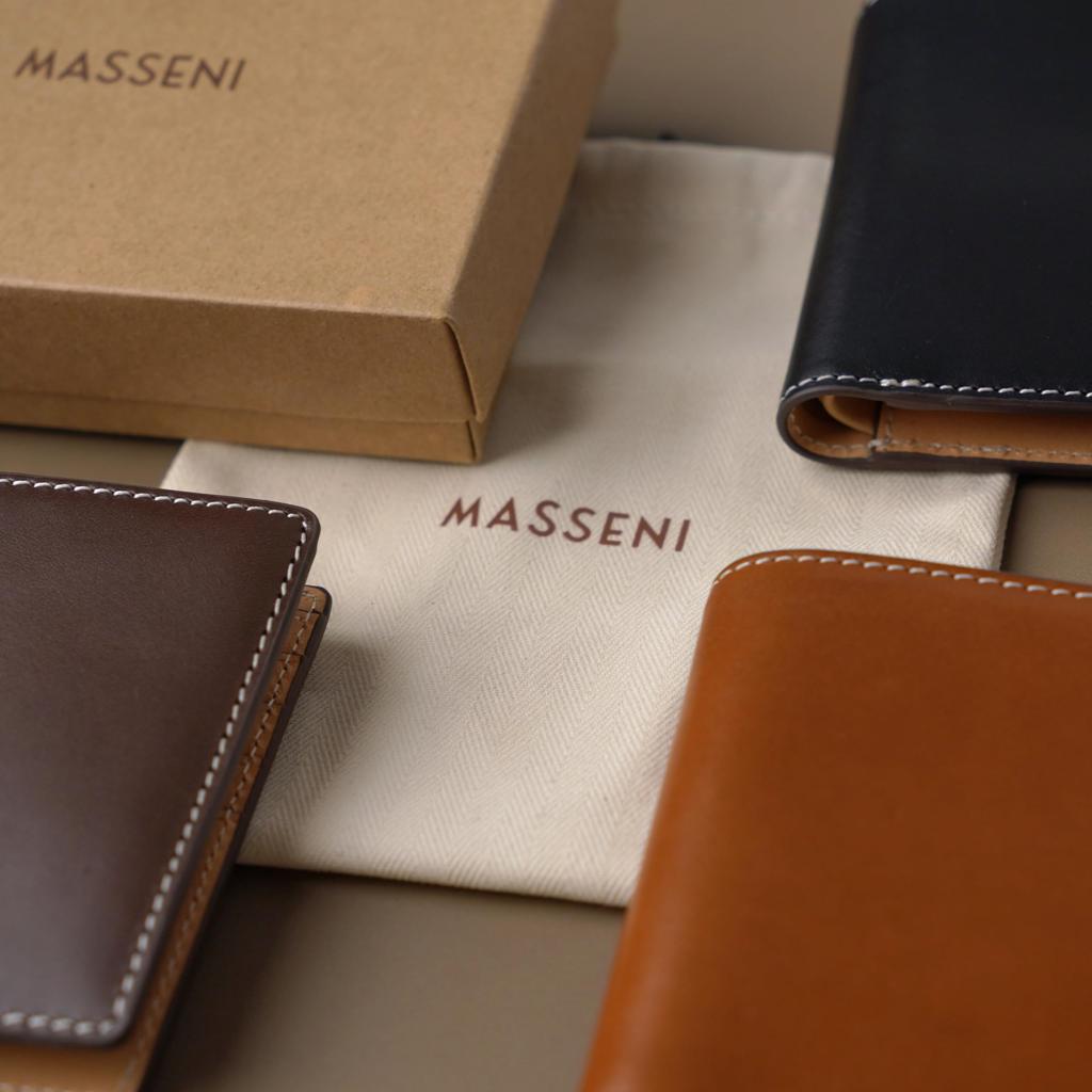 Luxury Italian Leather Long Wallet with Coin Genuine Leather Tan Holds 13 Cards [MASSENI] Purse, Wallet, Color, (black)