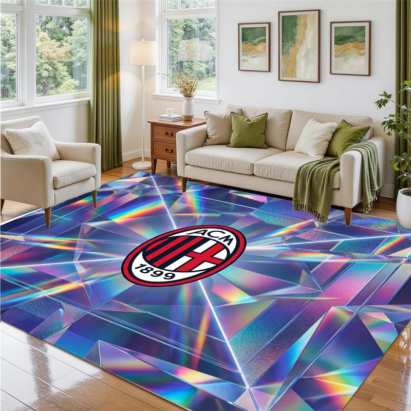 AC Milan Design Crystal Velvet Rug Soft Decorative Mat for Bedroom Entrance