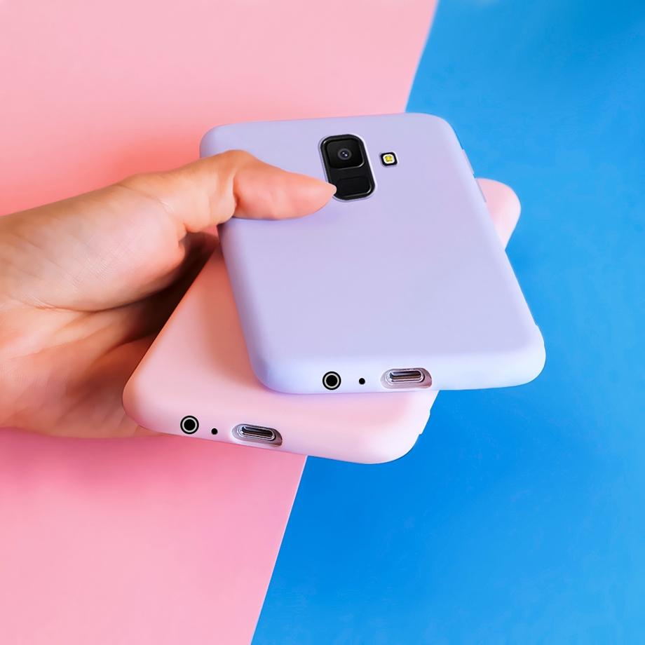 Custodia Per Custodia Telefono Samsung Galaxy A6 2018 Samsung A 6 Plus A6Plus 2018 A600F A610F Custodie Posteriori Morbide in Silicone Cover Fundas Coque