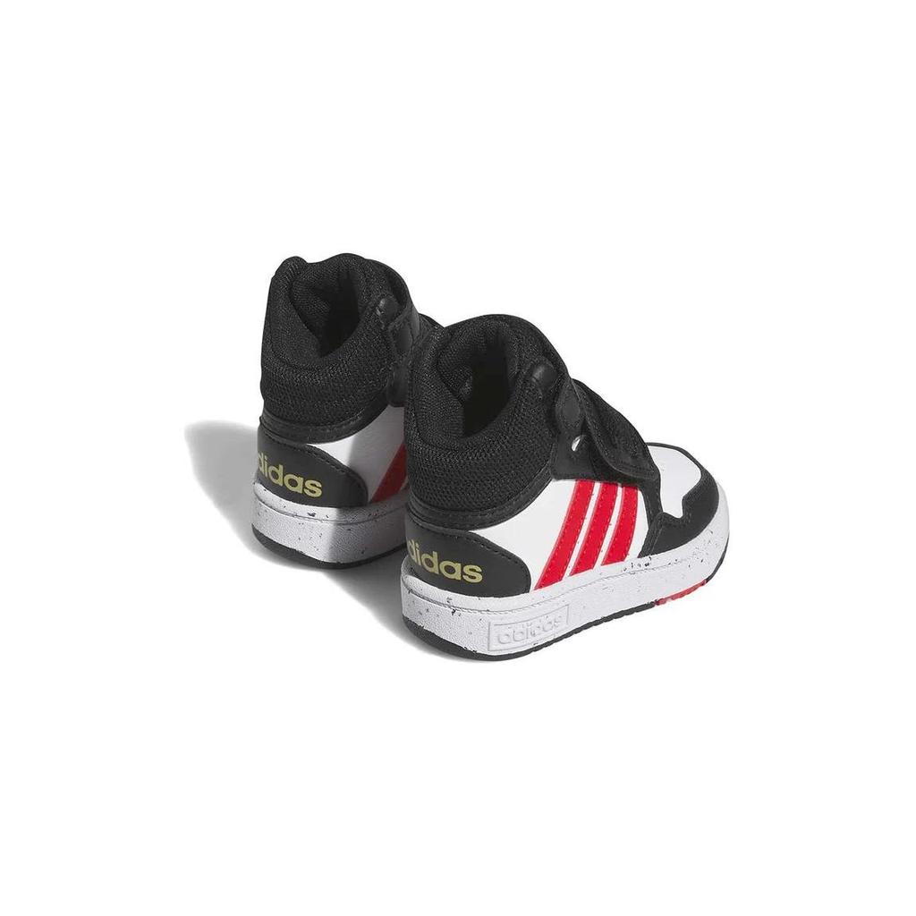 Adidas Hoops Mid I Black White Vivid Red Baby Sneakers Cloud-White Core-Black HR0229
