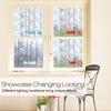 Bamboo Window Film Stained Glass Film Frosted Privacy Window Decal Decorative Cling No Glue Removable Window Stickers