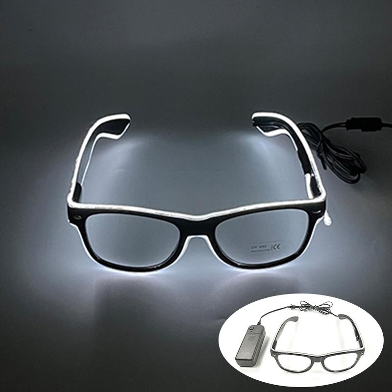 Hot Sale Luminous Neon Glasses With Lights LED Eyeglasses Bar Rave Parties Props Glowing Glasses Festival Club Supplies