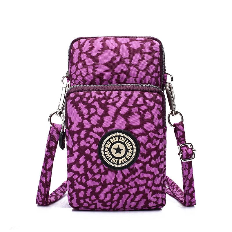 Women Portable Mobile Phone Mini Bags Nylon Waterproof Crossbody Bag Retro Fashion Purse Lady Wallet Clutch Trendy Wrist Arm Bag