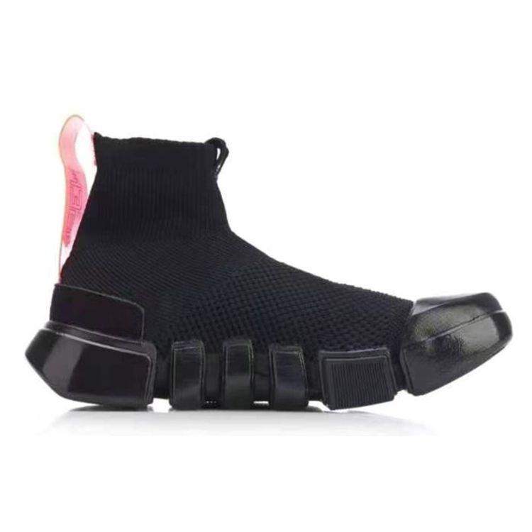 Interstellar X Li Ning Paris Fashion Week Wudao 2 Casual Comfortable Non-Slip Lightweight High-Top Skate Shoes Men Skate Shoes Black AGWN039-2