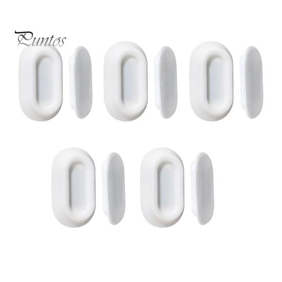 

5 шт. Магнитный держатель для пульта дистанционного управления, настенное крепление, свободное отверстие, простая установка, самоклеящийся держатель для хранения пульта дистанционного управления для телевизора белый