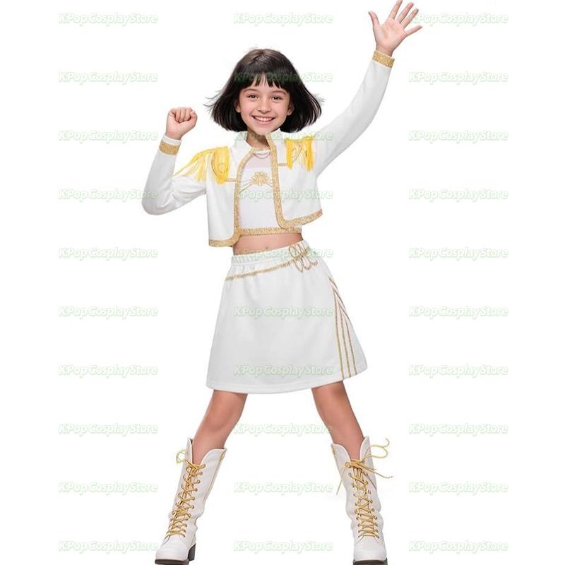 

K-Pop Румі Зої Міра Мисливці на демонів Косплей Костюм для Дівчинки Хелловін Сцена 3D Принтований Візерунок Одяг для Рольової Гри 110