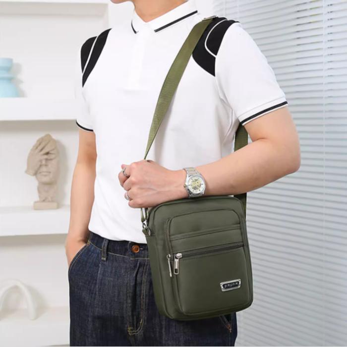 Four Or Six Layer Zipper Waterproof Single Shoulder Messenger Bag Business Bag Wallet