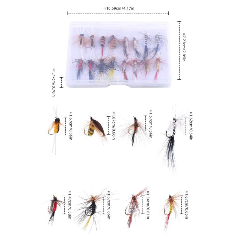 Realistic Softable Rubber Fishing Lures Set With Transparents Storage Box for Freshwaters Fly Fishing