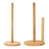 Wooden Paper Towel Holder Rustic Farmhouse Countertop Wooden Standing Paper Towel Holder Natural Anti-Skid Base Paper Towel