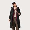 Li Ning Sports Trend Series Solid Color Cold Resistant Warm Outdoor Long Down Jacket Women Outerwear Black AYMU044-3