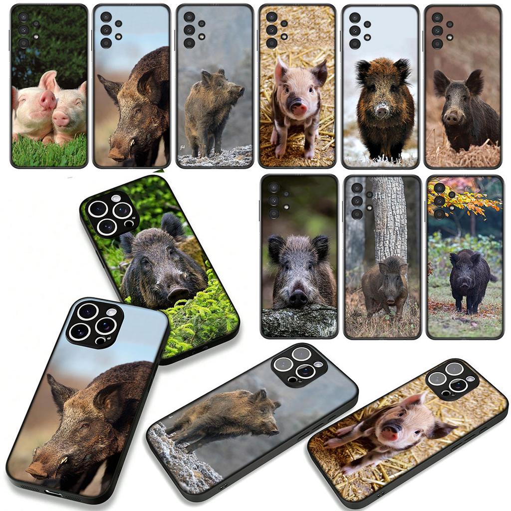 Phone Cover Pig Animal Wild Boar Casing for Apple iPhone 17 16 11 Pro XS Max XR 6 7 8 Plus + 16E SE 2020 Air 5 8+ Case
