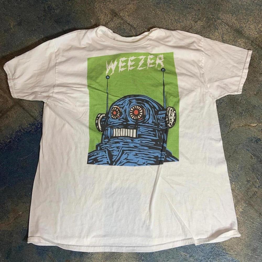 Weezer band 90s Classic style short sleeve T shirt Robot graphic NH16599 XXXXL