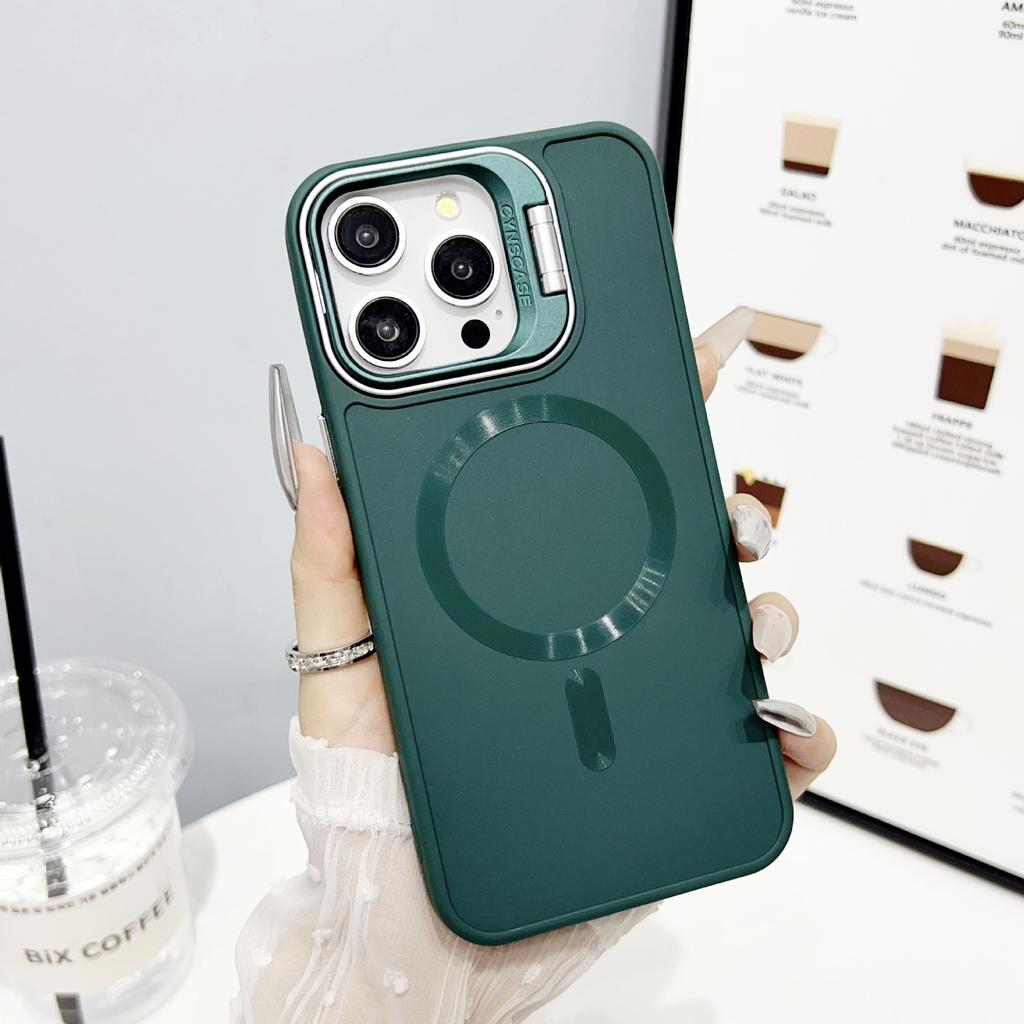 Applicable To IPhone16 Magnetic Suction Phone Case Contact Lens Bracket 1413 Apple 15 Promax Protective Case
