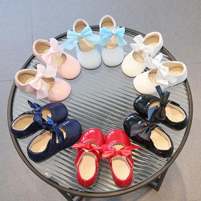 Bowknot Girls Leather Shoes Single Shoes 2025 Spring/Autumn New Fashion Princess Shoes Dance Shoe Girl Mary Jane Shoes Kid Shoes