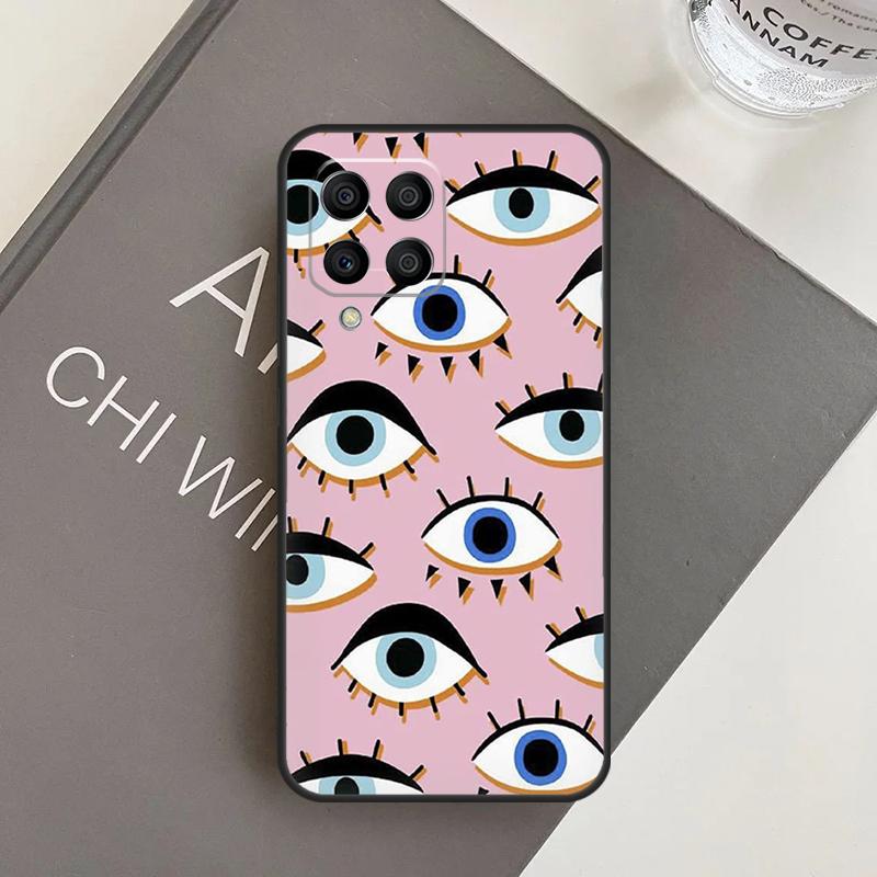 Lucky Eye Blue Evil Eye Print Case For Samsung Galaxy M20 M32 M52 M56 M06 M16 M36 M54 M34 M14 M35 M55 M15 M11 M31 M13 M53