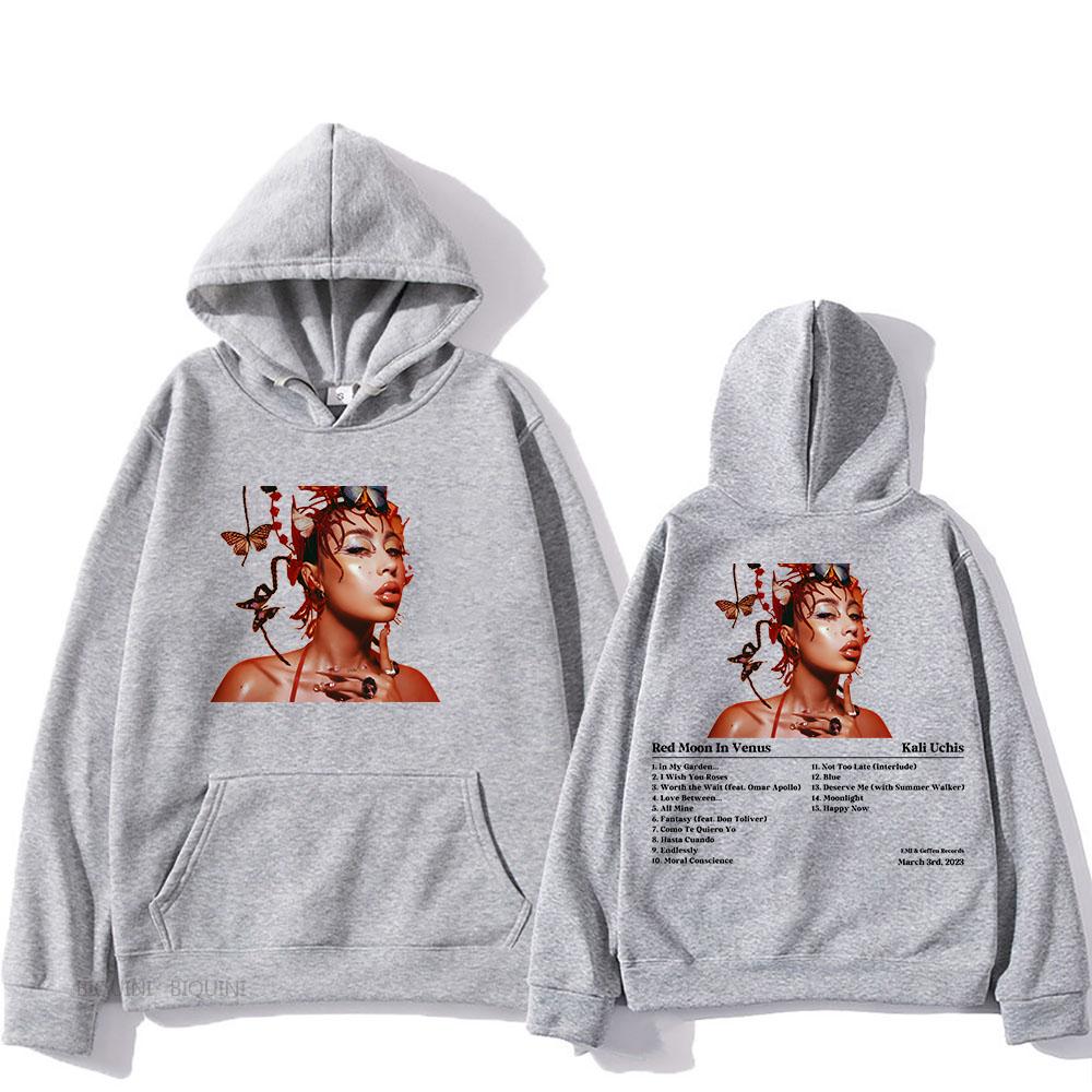 Kali Uchis Moonlight New Song Hooded for Autumn/Winter Casual Vintage Sweatshirt Funko Pop Fleece Clothing Moletom Fashion Hoody