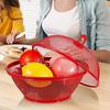 Durable Iron Fruit and Vegetable Washing Basket with Lid – Food-Safe Kitchen Utensil for Fresh Produce, Drain Basket for Fruits and Vegetables