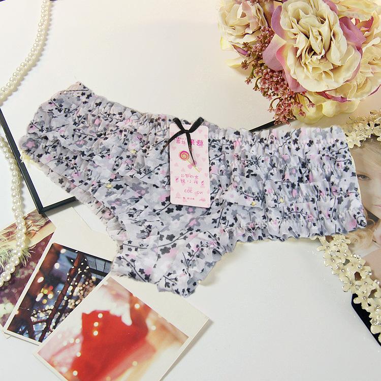 Cute Lace Low Waisted Panties with Mesh and Sexy Women's Panties