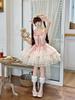 Dreamy Cute Lolita JSK Jumper Skirt with Ribbon and Fluffy Gothic Lolita Mori Girl Idol Dress Size M [XHSUKADO] Lace, Women's One-Piece Dress, Dress,
