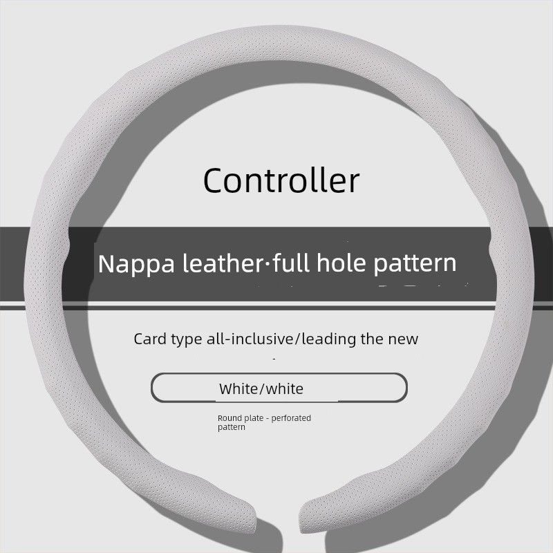 Car Steering Wheel Cover, High-End Nappa Leather, New Model, Anti-Slip, Breathable, Ultra-Thin, Universal for All Seasons
