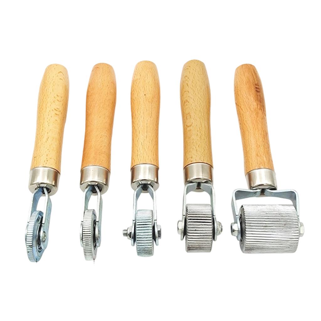 Heavy Duty Ergonomic Motorcycle Muffler Roller Installation Kit Featuring Rust Resistant Alloy Steel And Wooden Handle