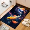 Golden koi in cosmic dream Print Carpet Rug for Living Room Bedroom Sofa Doormat Home Decor Non-slip Floor Mat